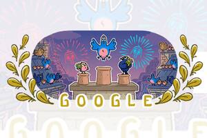 Google presentó su nuevo doodle por el acto de clausura de los Juegos Olímpicos de París 2024