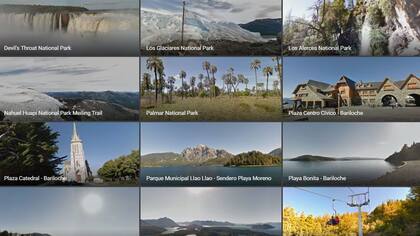 Google reúne en un único lugar todos los puntos de interés de la Argentina que fueron registrados por el servicio de vistas panorámicas Street View
