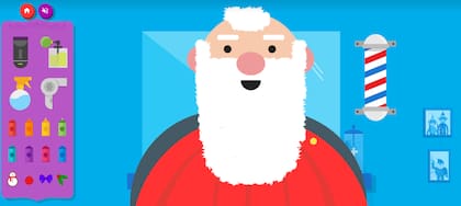 Google Santa Tracker ofrece distintos juegos como este, que permite estilizar la barba de Papá Noel