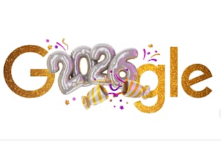 El festivo Doodle de Google para recibir el año nuevo a puro color