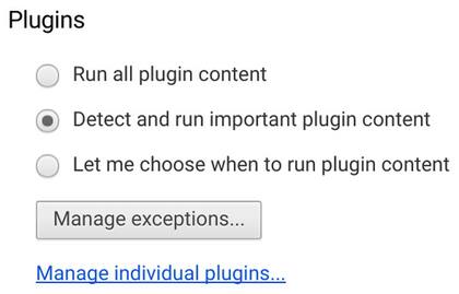Google también ofrece la posibilidad de activar todas las animaciones Flash