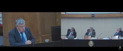 Goycochea, de Isolux, durante su delcaración