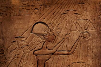 Grabado de Akenatón en el Museo del Cairo