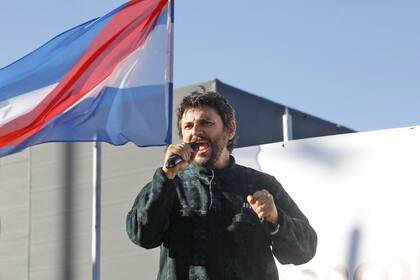 Grabois en la toma que hizo en el campo de los Etchevehere en 2020