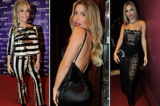 Graciela Alfano, Laurita Fernández y Julieta Poggio, entre encajes, transparencias y brillos