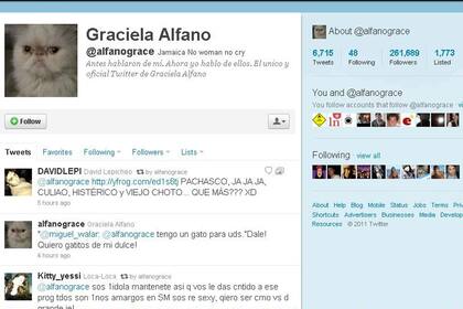 Graciela Alfano y su página