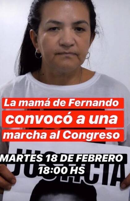 Graciela Sosa convoca a una marcha para pedir Justicia por su hijo, Fernando Báez Sosa