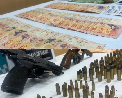 Gran operativo policial en Transradio: caen cinco hombres con cocaína, armas y dinero.