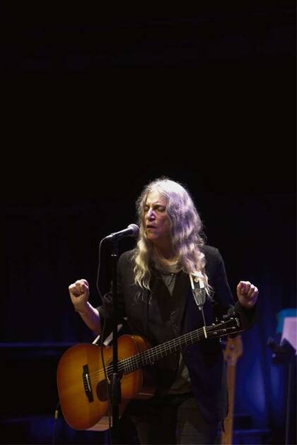Gran performance de Patti Smith, en el Kirchner