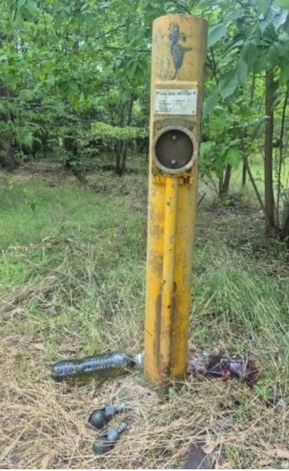 Granadas y combustible fueron hallados alrededor de un tubo de gas en Ezeiza