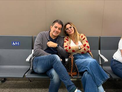 Granata y su pareja acompañaron a Uma al aeropuerto; en las imágenes se pudo advertir que Cristian Fabbiani no estaba presente (Foto: Instagram @amaliagranata)