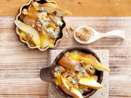 Gratín de peras y gorgonzola