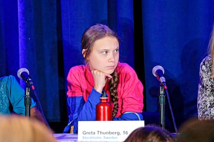 Greta Thunberg, en la cumbre en Nueva York