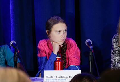 Greta Thunberg durante la Cumbre sobre la Acción Climática en Nueva York