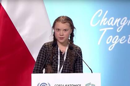 Greta Thunberg en la Conferencia de Naciones Unidas sobre el Cambio Climático, en diciembre pasado