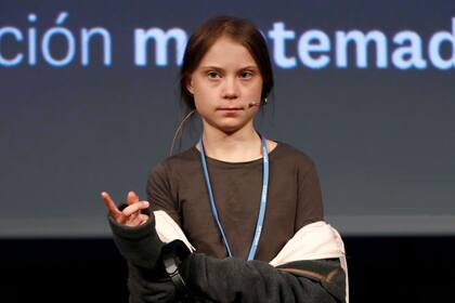 Greta Thunberg, en la conferencia de prensa previa a la marcha en Madrid