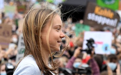 Greta Thunberg en la huelga climática global de Fridays for Future en Berlín, el 24 de septiembre de 2021