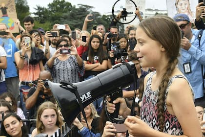 Greta Thunberg llevó su misión hasta la Casa Blanca
