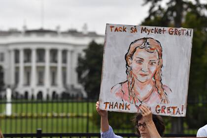 Greta Thunberg llevó su misión hasta la Casa Blanca