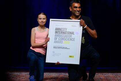 Greta Thunberg y su movimiento "Viernes para el futuro" recibieron el premio de Amnistía Internacional a "Embajadores de la Conciencia"