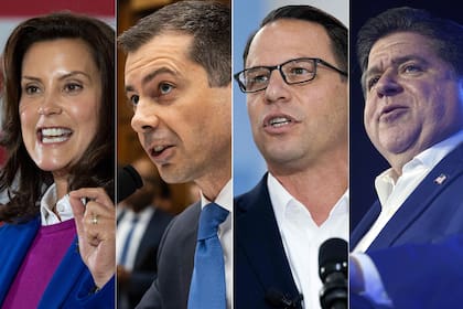 Gretchen Whitmer; Pete Buttigieg; Josh Shapiro; JB Pritzker.