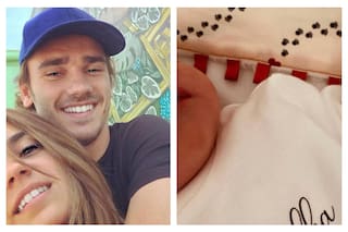 Griezmann fue papá por tercera vez y se hizo viral por un inaudito detalle