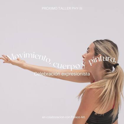 Guadalupe Ramón en el anuncio de un encuentro de su marca PHY SI