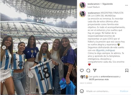Guadalupe Ramón publicó una serie de fotos, entre ellas una con otras de las chicas que son novias de los jugadores