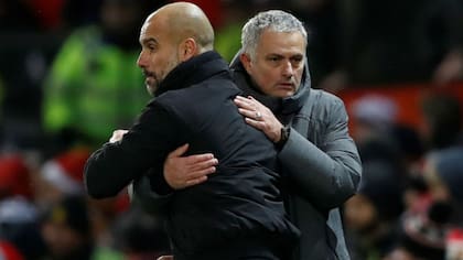 Guardiola y Mourinho ambos entrenadores mantienen una rivalidad desde 2010