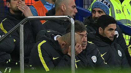 Guardiola y una dura derrota contra Everton