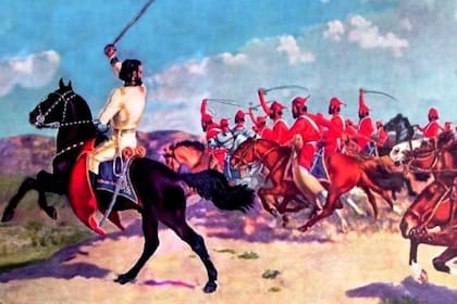 Güemes y los infernales, el ejercito con el uniforme que hacían en la casa taller de Macacha