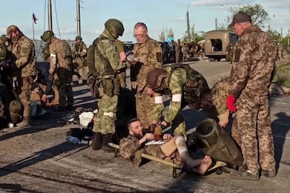 Muchos de los soldados ucranianos estám heridos, algunos de gravedad

