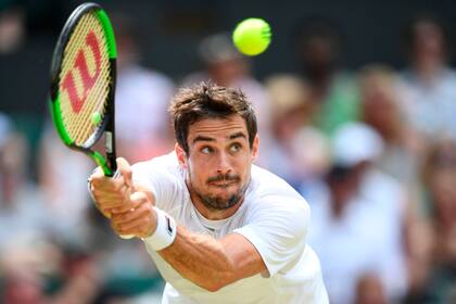 Guido Pella, frente a Anderson en el court central