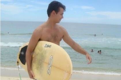 Guido Schäffer en la playa carioca de Recreio dos Bandeirantes, donde murió en 2009