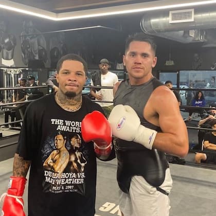 Guido Schramm, antes de una sesión de sparring de lujo con Gervonta Davis, uno de los mejores boxeadores libra por libra del mundo