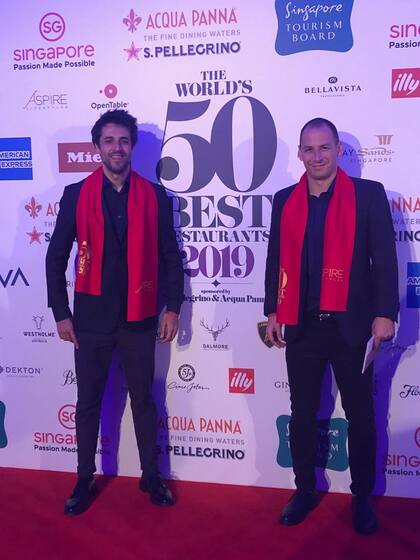 Guido Tassi y Pablo Rivero, en la ceremonia de premiación