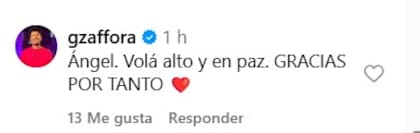 Guido Záffora se sumó a los mensajes de despedida