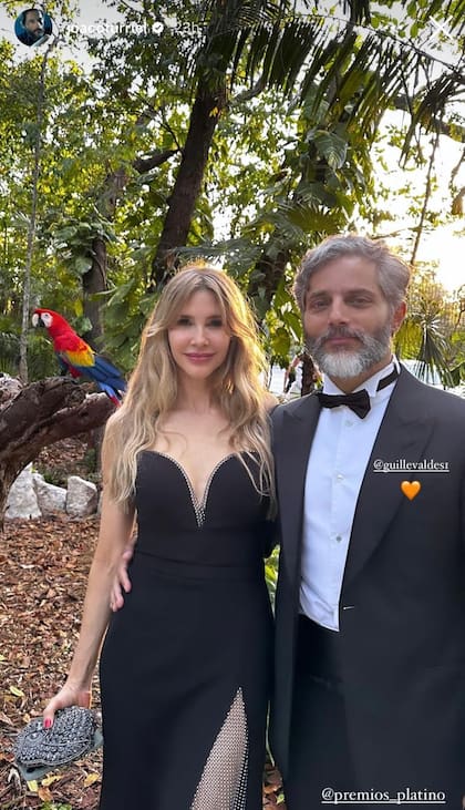 Guillermina Valdes y Joaquín Furriel juntos en la entrega de los Premios Platino 2024 (Foto: Instagram @joacofurriel)