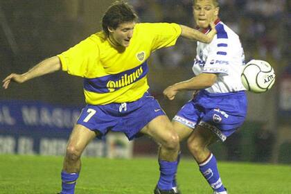 Guillermo Barros Schelotto, en aquella serie que Boca perdió con Nacional en 2006