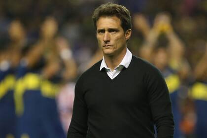 Guillermo Barros Schelotto, en un momento decisivo en el campeonato local