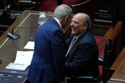 Guillermo Francos y el diputado kirchnerista Sergio Palazzo durante el debate por $LIBRA