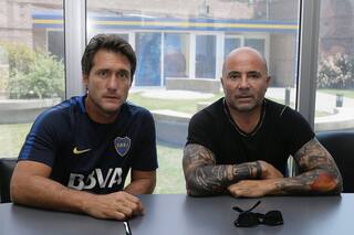 Jorge Sampaoli presenció la práctica de Boca en Casa Amarilla