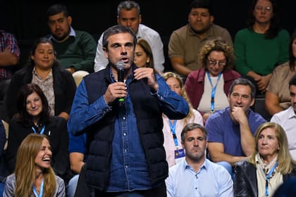 Guillermo Michel, en el lanzamiento peronista de Parque Norte