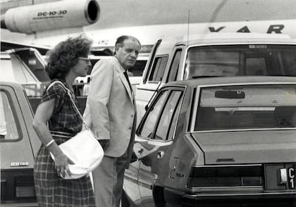 Guillermo Patricio Kelly y su esposa, el 28 de febrero de 1984