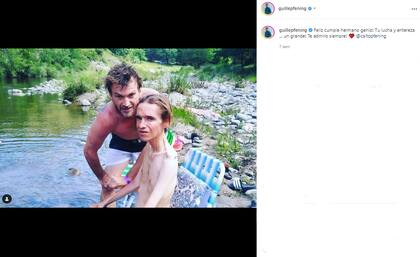 Guillermo Pfening suele compartir en redes sociales fotos con su hermano, quien padece distrofia muscular e lo inspiró para rodar el corto Caíto, que posteriormente llevó a la ópera (Crédito: Instagram/@guillepfening)