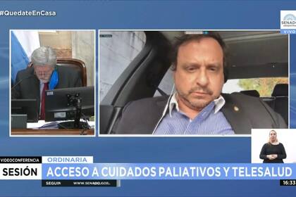 El momento en que Marcelo Fuentes le pide al peronista Guillermo Snopek que aclare su voto
