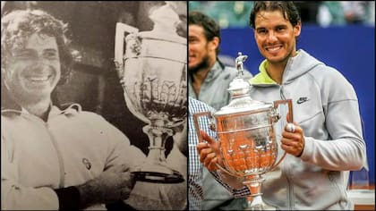 Guillermo Vilas, dos campeones en Buenos Aires, con el emblemático trofeo