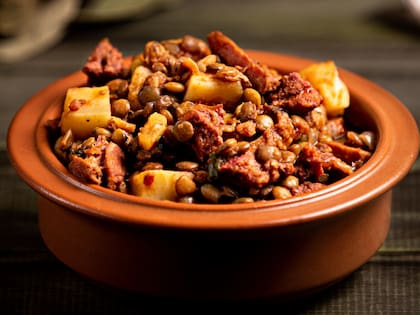 Guiso de lentejas listo en 15 minutos.