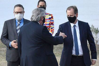 Gustavo Bordet estuvo con el presidente Alberto Fernández el viernes, en Santa Fe