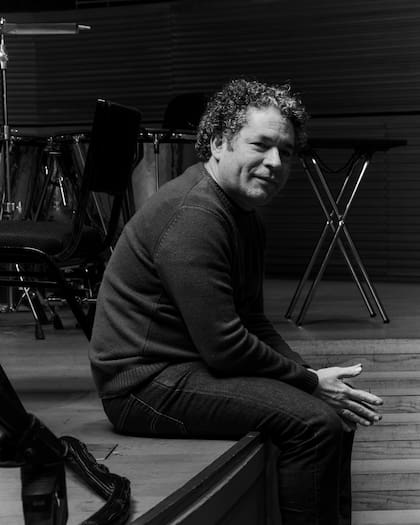 Gustavo Dudamel en el Walt Disney Concert Hall de Los Ángeles, el 10 de febrero